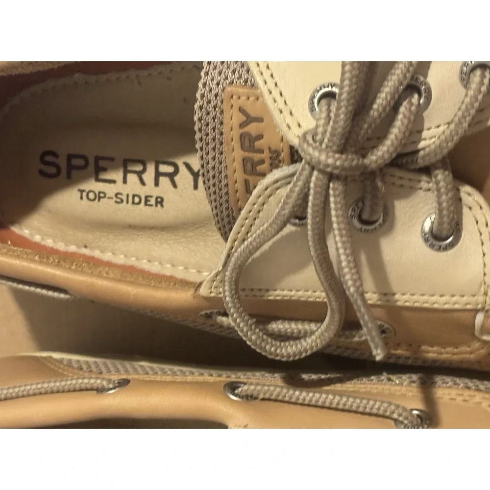 Speery Top Sider Men's Billfish 3 Eye Boat Deck Shoe Tan Brown Size 11.5 Leather